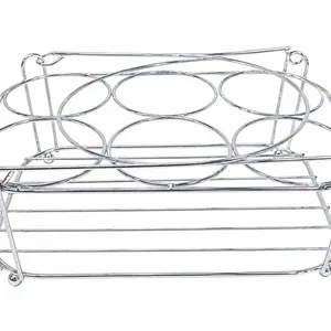 Carrier Bottle Carrier Metal Wine Rack Basket Hold Up to 6