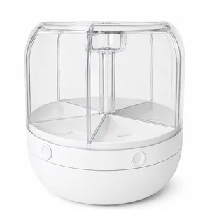 6-compartment 360° Rotating Grain Storage Food Dispenser