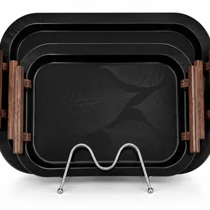 melamine serving tray set