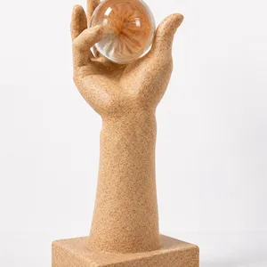 Hands Holding Crystal Sphere showpiece or statue