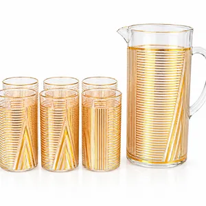 Luxury Pattern Acrylic Water Jug Set