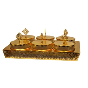 Golden 6 Holes Candy Tray 29