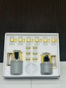 Thermos2 and Glass Set Grey Gold ? 36 Pieces