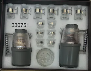 Thermos and Glass Set Light Grey Gold? 36 Pieces