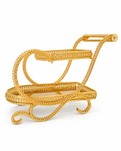 gold serving trolley