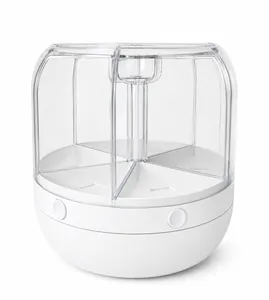 6-compartment 360° Rotating Grain Storage Food Dispenser
