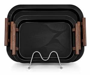 melamine serving tray set
