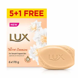 Lux Soap Velvet Jasmine 170g 5 + (1 Free)